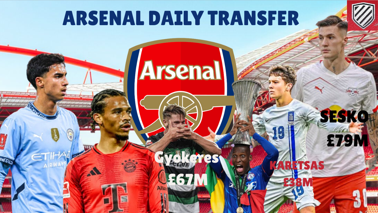 Arsenal Daily Transfer | Sesko, Zubimendi, Gyokeres, Sané, Vitor Reis, Karetsas Update!